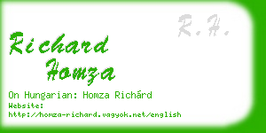 richard homza business card